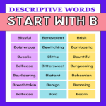 Positive Words Start With B | Brilliant List Of Positive B-Words