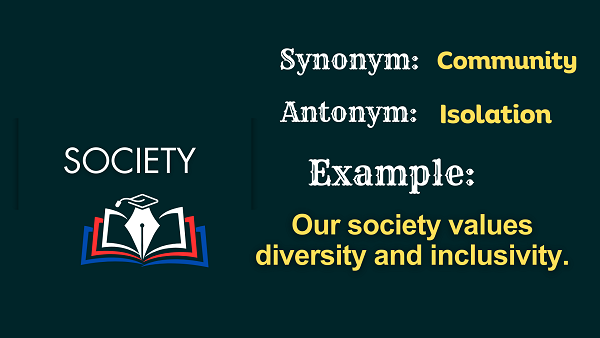 Society – Definition, Meaning, Synonyms & Antonyms