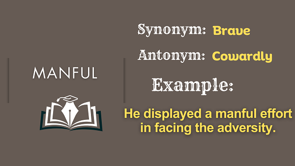 Manful - Definition, Meaning, Synonyms & Antonyms